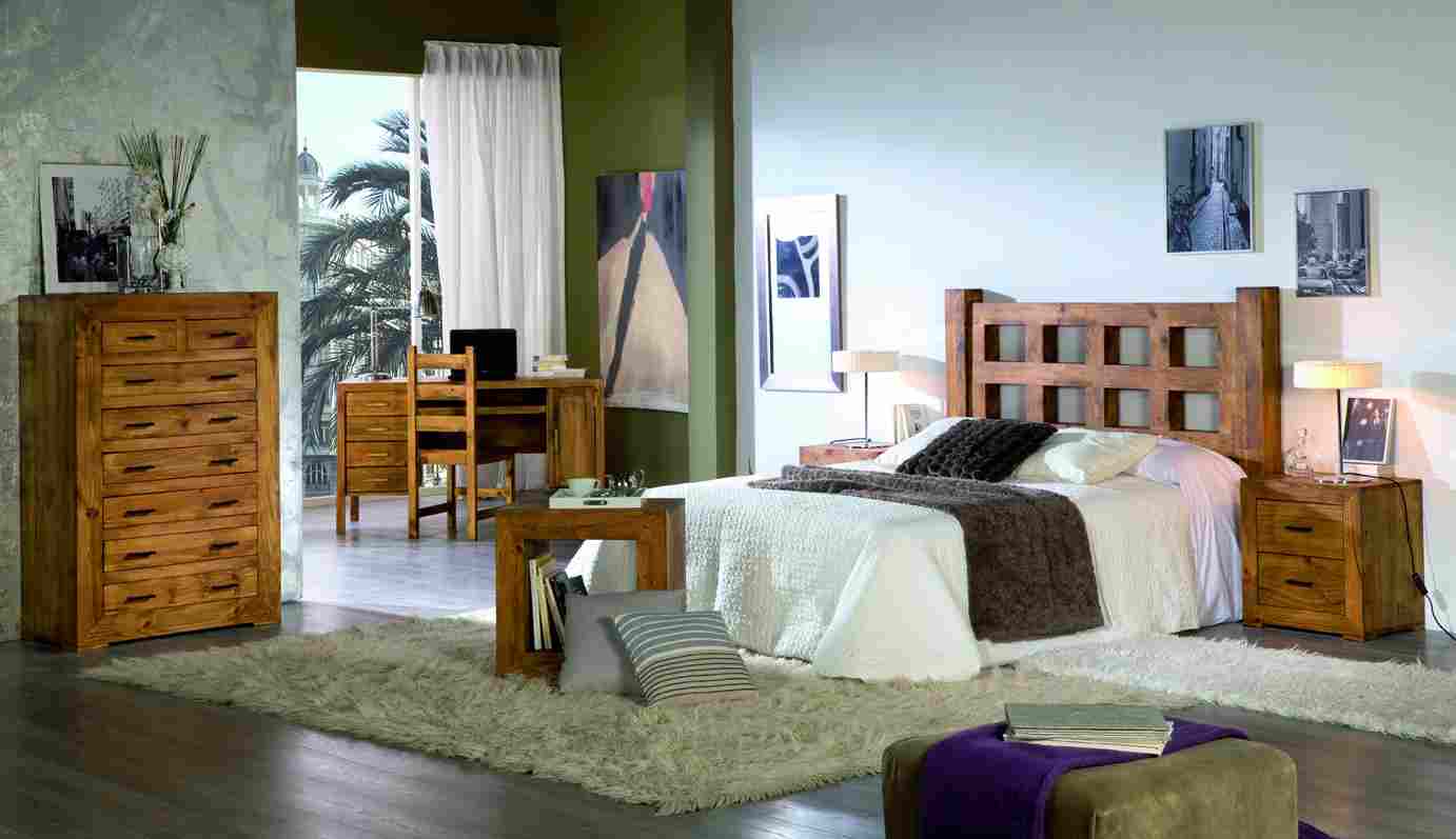 dormitorios madera maciza modernos 